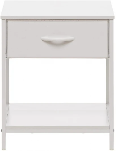 2500000198106 Комод Leset Линкс с ящиком и полкой (к/з), Каркас Белый, ящики Белые (Металл,Экокожа/Белый) арт.2500000198106