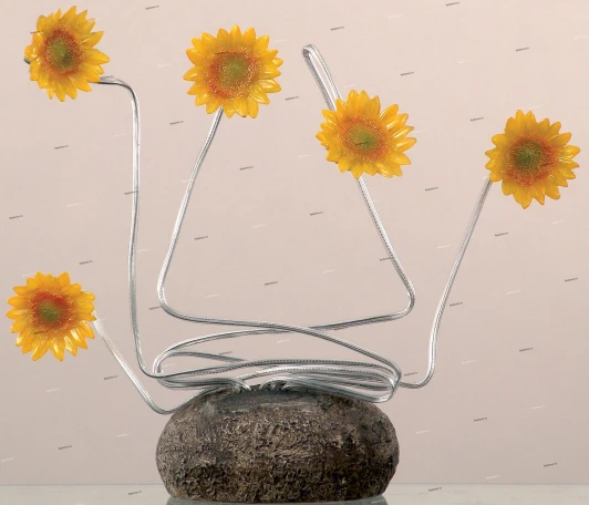 3339-5 Светильник уличный светодиодный на солнечных батареях Globo solare цветы на камне