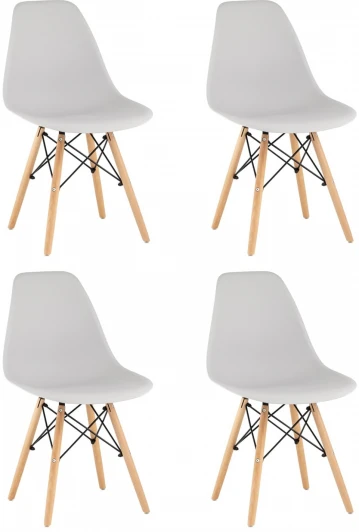 УТ000037608 Стул Stool Group Eames Style DSW светло-серый x4 (разборный каркас) арт.УТ000037608