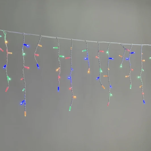 LL120-8-2M Гирлянда Бахрома 3,1 x 0,5 м разноцветная 220В, 120 LED, провод белый каучук, IP65 Laitcom LL120-8-2M