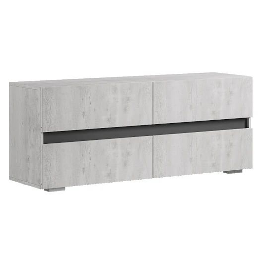 00-00162380 Тумба БТС под ТВ ТБ-07 Мрия, Бетон пайн светлый, графит