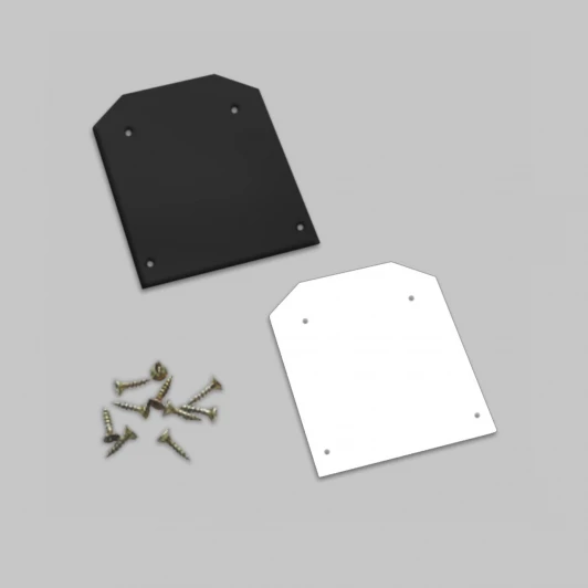 IL.0050.3405-BK_WH Торцевая заглушка комплект для профиля IL.0050.3400 (S25) Imex Smart Line IL.0050.3405-BK_WH