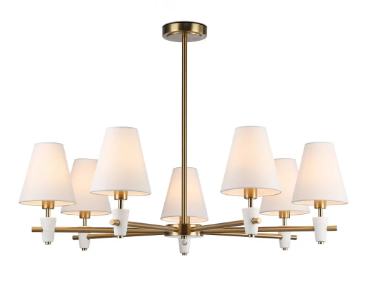 LH75045 Потолочная люстра на штанге с абажурами и мрамором Ambrella Ceramo Classic LH75045