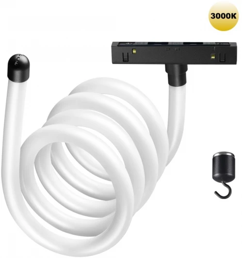 359139 Трековый светильник с гибким неоном для низковольтного шинопровода FLUM Novotech Ramo 359139 KONST 3000K IP20 LED 25W 48V 2500Лм