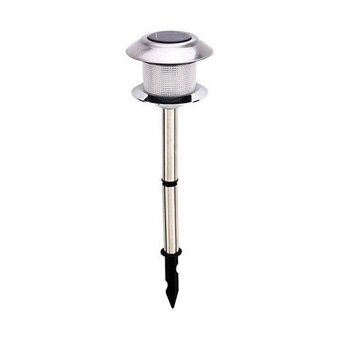 HL291L Светильник грунтовый уличный светодиодный на солнечных батареях Horoz, 1 плафон, никель с прозрачным