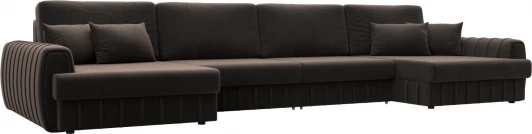 129330 Диван П-образный Лига-057 НПБ Лонг Лига Диванов (Велюр) арт.129330