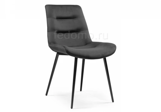 464212 Стул на металлокаркасе Орди графитовый / черный глянец