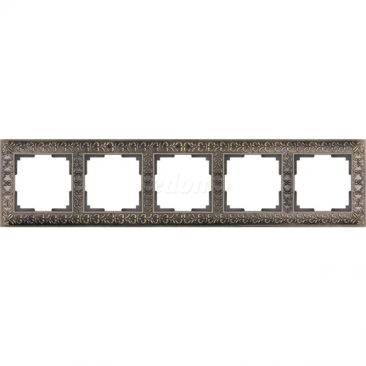 WL07-Frame-05 Рамка на 5 постов Werkel Antik, бронза