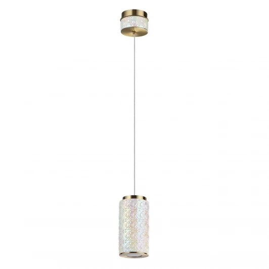 5454/5L Подвесной светильник светодиодный Odeon Light Lulu 5454/5L светлая бронза/жемчужный/металл/керамика/акрил LED 5W 3000K