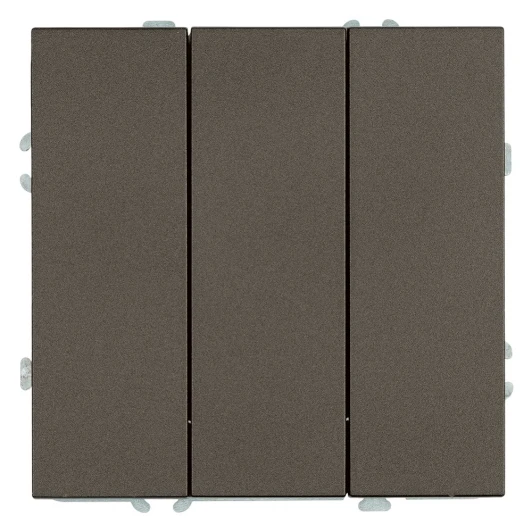 49922 Выключатель трехклавишный (антрацит, soft touch) Stekker Эмили 49922