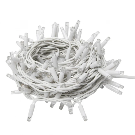 ULD-F90PRO S10M-100/TWK WH Гирлянда светодиодная 10м без вилки с эффектом мерцания, соединяемая, 100 светодиодов 6000K IP67 провод белый Uniel ULD-F90PRO S10M-100/TWK WH