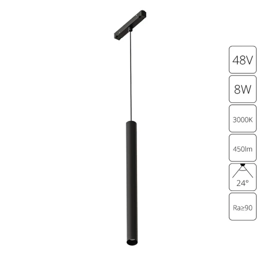 A4780SP-1BK Магнитный трековый светильник 48V Arte Lamp Linea A4780SP-1BK (LED, круглые)