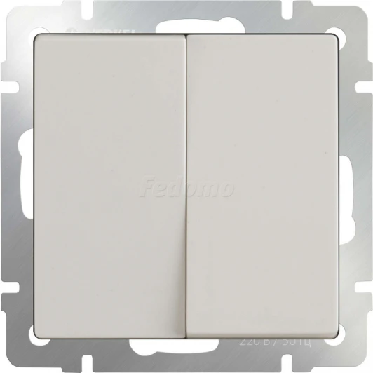 WL03-SW-2G-2W-ivory Выключатель встраиваемый двухклавишный проходной Werkel, слоновая кость