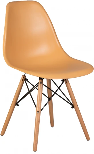 638PP-LMZL DSW, цвет сиденья персиковый (NX-Y-06), цвет основания светлый бук Стул обеденный DSW (ножки светлый бук, цвет персиковый (NX-Y-06))
