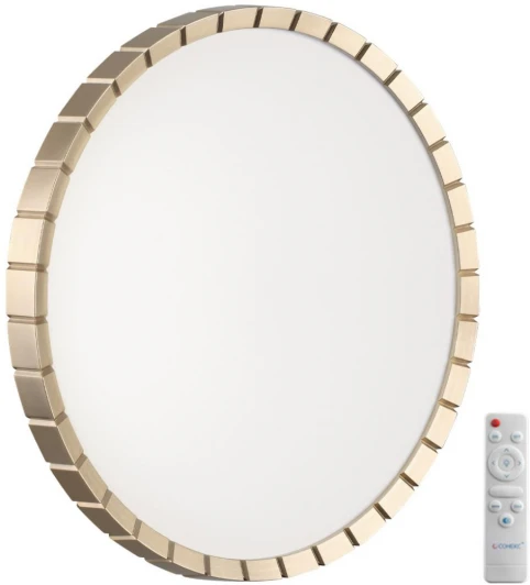 7648/EL Настенно-потолочный светильник Sonex Atabi Gold пластик/белый/золотой 7648/EL PALE SN LED 70Вт 3000-6000К D486 IP43 пульт ДУ (220V, круглые)