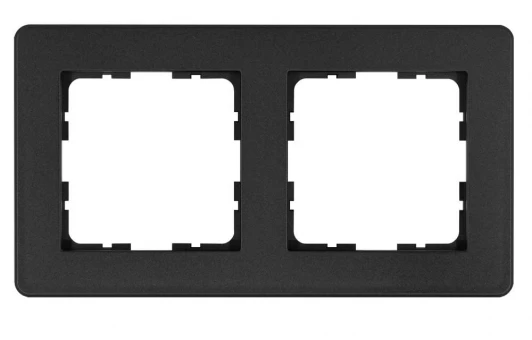 G1102B Рамка на 2 поста (антрацит) Jasmart G-Flex G1102B