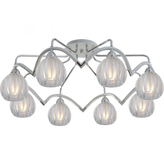 407-08-13CWCBB chrome + white crack Потолочная люстра N-Light 407 407-08-13CWCBB chrome + white crack