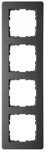 G1104PB Рамка на 4 поста (черный матовый) Jasmart G-Flex G1104PB