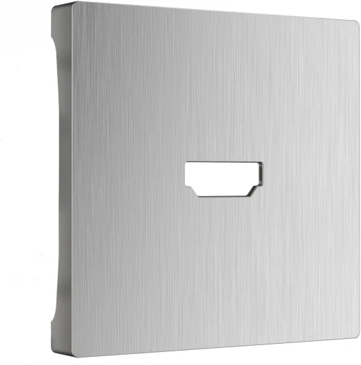 WL09-HDMI-CP Накладка для розетки HDMI (серебряный рифленый) Werkel WL09-HDMI-CP (a041304)