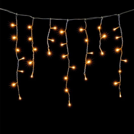 ECC150-10-2Y Гирлянда Бахрома 3 x 0,5 м Желтая 220В, 150 LED, Провод Прозрачный Силикон, IP65