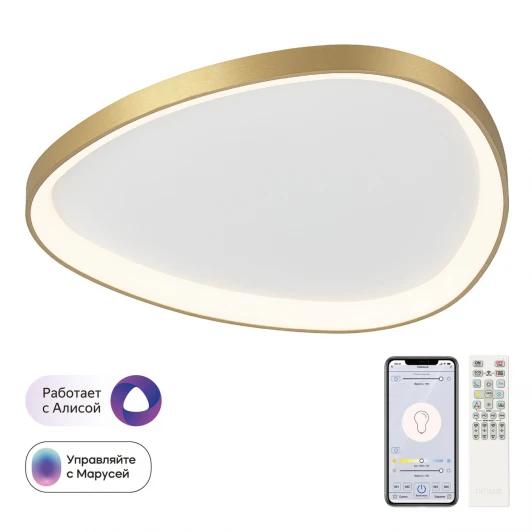 CL756A162 Потолочный светильник светодиодный Citilux Genka CL756A162 Золото Смарт