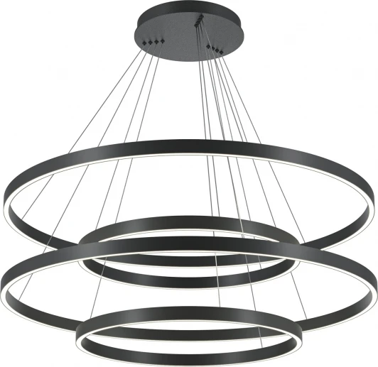 MOD058PL-L174BK Подвесной светильник ярусный светодиодный Maytoni Rim MOD058PL-L174BK (220V, на тросе)