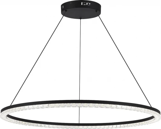 SL1018.413.01 Подвесной светильник ST Luce SL1018 SL1018.413.01 черный/прозрачный LED 1*54W 4000K (220V, на проводе, кольцо)