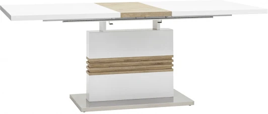 УТ000002659 Стол обеденный Stool Group Тампа раскладной 160-200*90 глянцевый белый УТ000002659