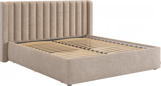 ZO.KM1.6-23.2170 Кровать с основанием Ева 160х200 см Mebelson (ДСП,ЛДСП,Велюр/Капучино) арт.ZO.KM1.6-23.2170