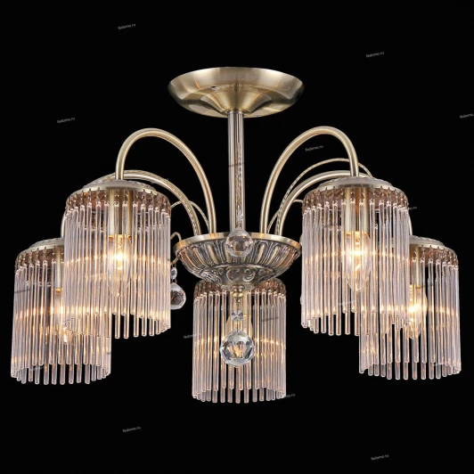 11397/5C Люстра потолочная Natali Kovaltseva Olbia, 5 плафонов, бронза, прозрачный