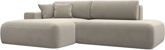 121398L Диван угловой Лига-036 НПБ Модерн левый угол (Бежевый/Микровельвет) Лига Диванов арт.121398L