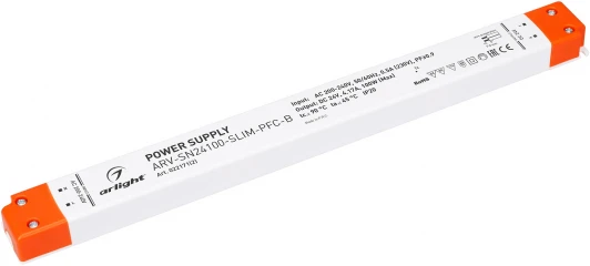 022171(2) Блок питания ARV-SN24100-SLIM-PFC-B (24V, 4.17A, 100W) (Arlight, IP20 Пластик, 3 года) 022171(2)