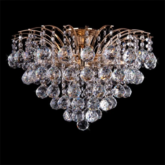 3299/9 белый с золотом Потолочная люстра Eurosvet 3299 3299/9 белый с золотом / прозрачный хрусталь