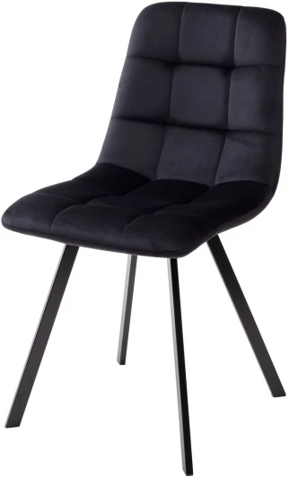UDC8025BLV19 Стул CHILLI SQUARE BLUVEL-19 BLACK, велюр