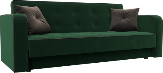 126155 Диван-книжка Тур (Зеленый,Коричневый/Велюр) Лига Диванов арт.126155