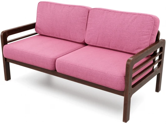 21973 Диван Arsko прямой Бергер Б орех рогожка розовая