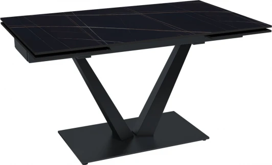 50925000001312 Стол раскладной Malibu (140+40+40), керамика матовая Blackgold Top Concept (21780)