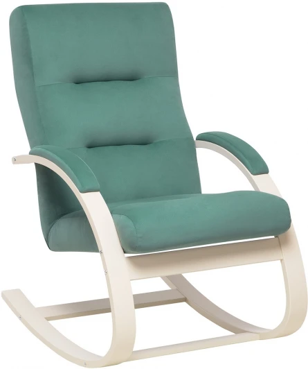 2500000129490 Кресло-качалка Leset Милано (Фанера,Березовый шпон,Металл,Велюр/Зеленый) арт.2500000129490