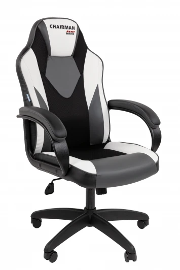 CHAIRMAN ДРАЙВ (GAME) 17 Кресло Chairman game 17 Россия экокожа черный/серый/белый 7213489