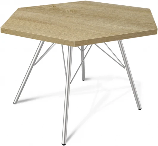 6793289701 Столик журнальный SHT-S37/ЛДСП 60 хром лак/дуб песочный Sheffilton 6793289701