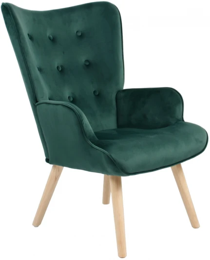УТ000037080 Кресло Stool Group Хью велюр темно-зеленый УТ000037080