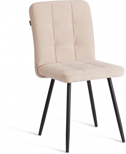 24810 Стул обеденный Medeo Tetchair (Флок/Бежевый,Черный) арт.24810