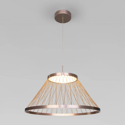 40017/1 LED коричневый Подвесной светильник Eurosvet Cesta 40017/1 LED коричневый (220V, на проводе, круглые)