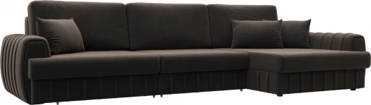 129301 Диван угловой Лига-057 НПБ Лонг угол правый Лига Диванов (Велюр) арт.129301