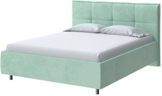 2023414 PROxSON Кровать Lino без основания (Ткань: Велюр Teddy Мятный) 180x200