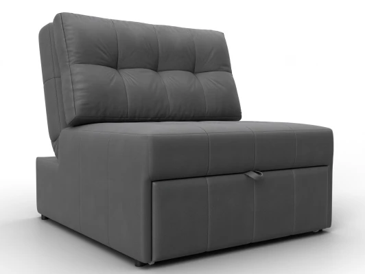134948 Кресло-кровать Лига-107 (80) (ЛДСП,Брус,Фанера,Замша/Серый) Лига Диванов 134948