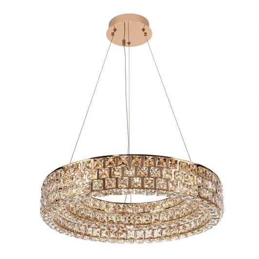 ML.332.600 GD Подвесная люстра светодиодная хрустальная с регулировкой цветовой температуры Modelux MODELUX ML.332.600 GD