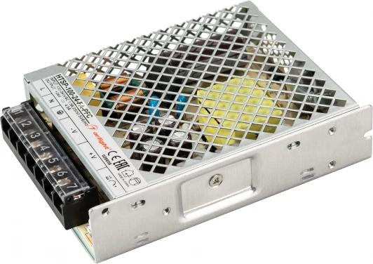 026858 Блок питания HTSP-100-24-FA-PFC (24V, 4.5A, 100W) (IP20 Сетка) 026858 Arlight HTS