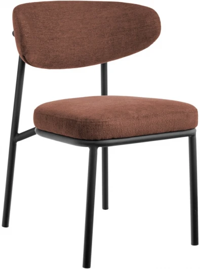 FR 1020 Стул Bradexhome Lucas 2 терракотовый шенилл с чёрными ножками