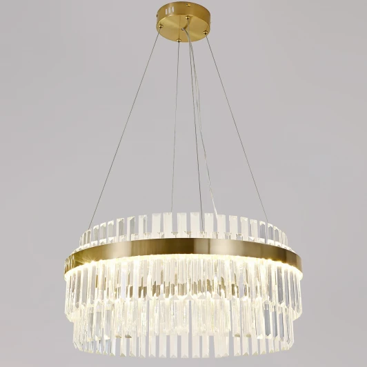 08813-0.4-600 HGT Подвесной светильник хрустальный светодиодный с пультом и диммером Reluce 08813-0.4-600 HGT (220V, на тросе)